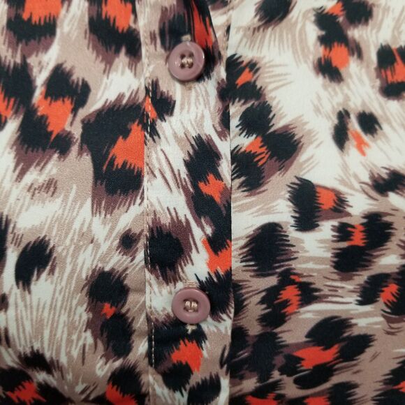PrettyLittleThing Oversized Animal Print Button Down Top Size 4 - Picture 9 of 14